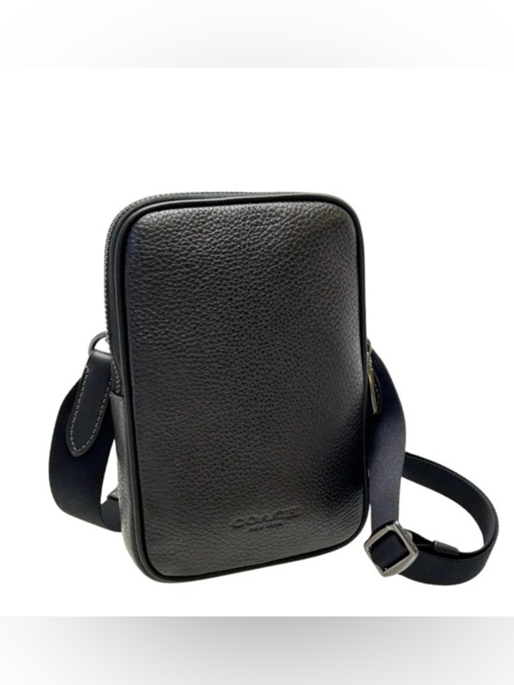 COACH Shoulder Bag Pebble Leather Aiden Crossbody CS044 QBBK BLACK NWT